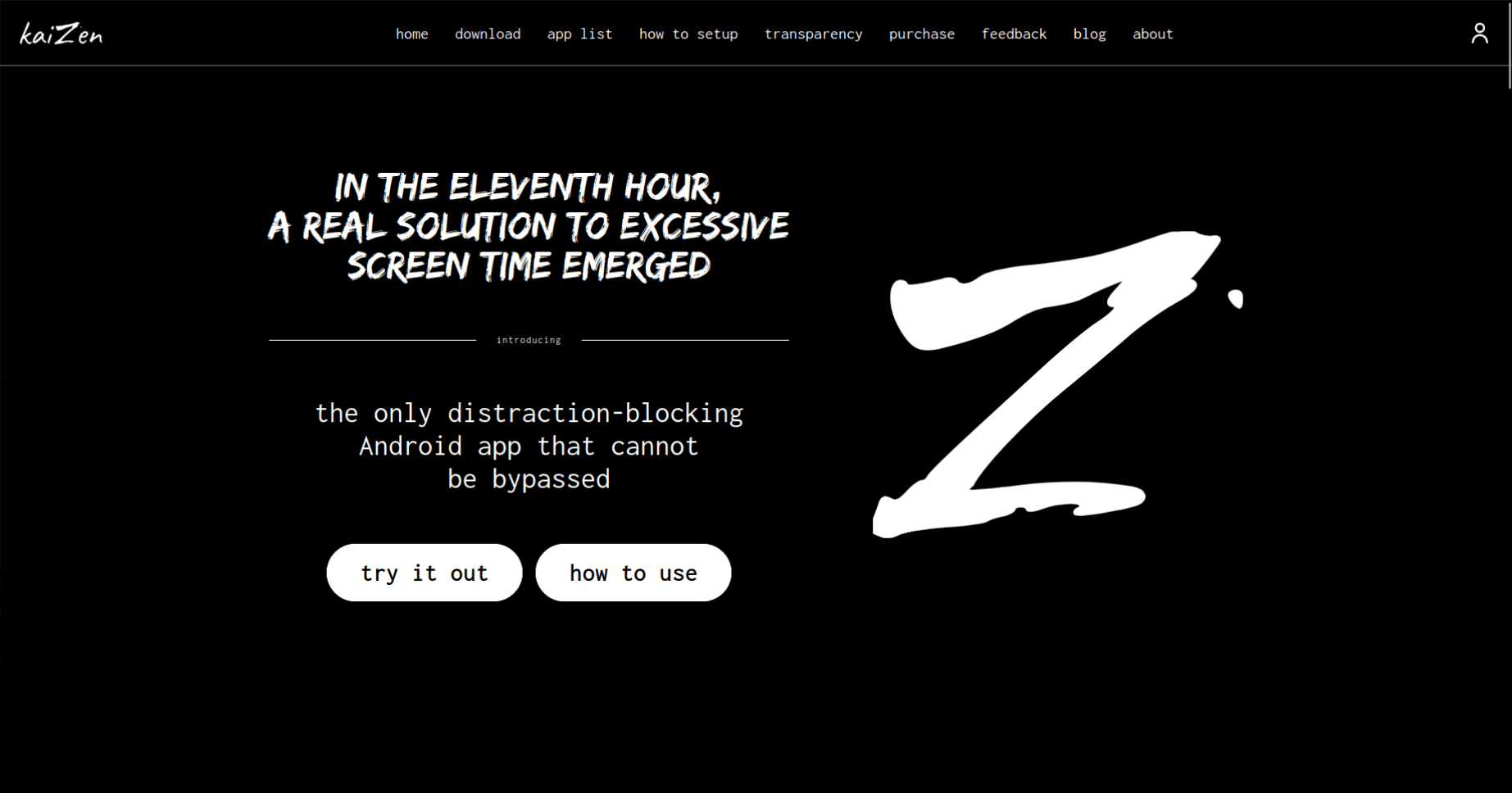 Kaizen desktop landing page hero